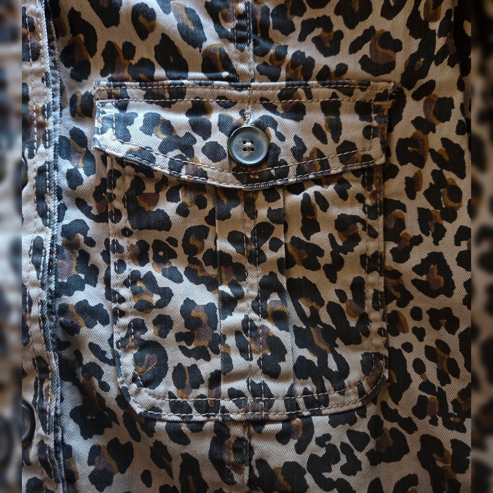 Code Bleu Leopard Print Utility Jacket - Picture 3 of 7